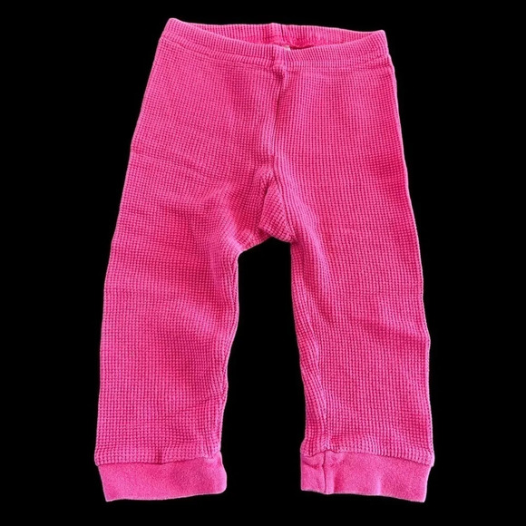 Vintage Gymboree Baby Girls XS 2 Piece Set Thermal Knit Top Pants Striped Pink - Picture 5 of 5